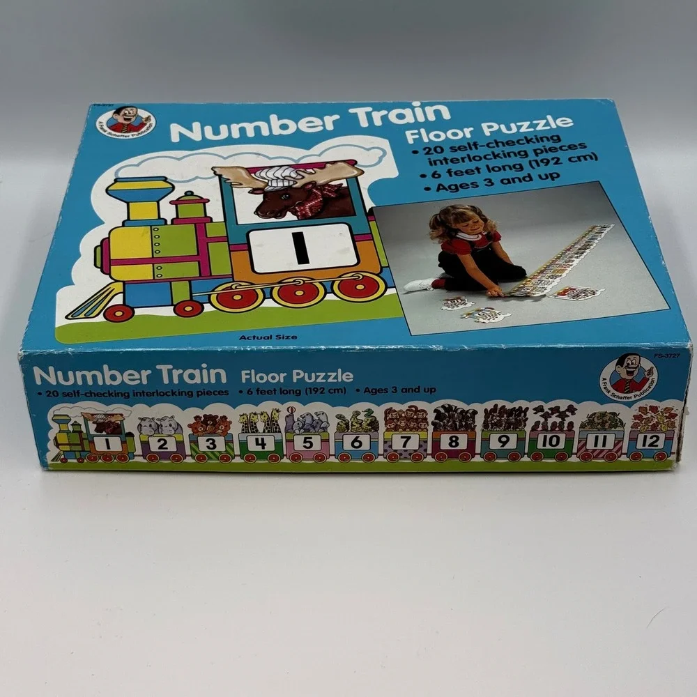 Frank Schaffer Number Train Floor Puzzle 20 Piece 6 Ft Long‎ Kids Ages 3+